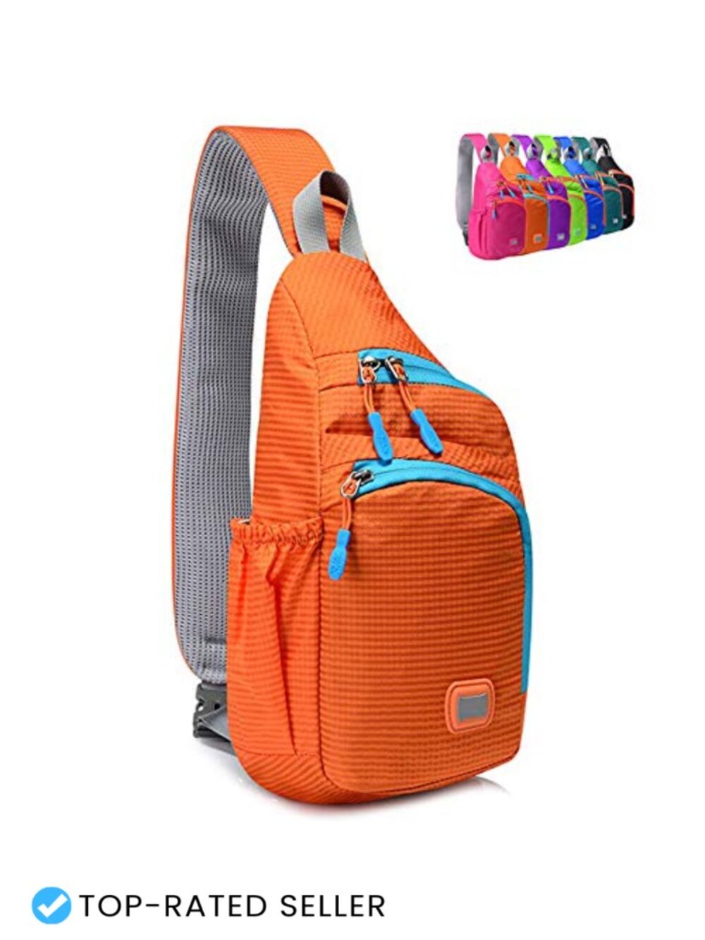 Water Resistant Nylon Sling Backpack Unisex Crossbody Chest Daypack Small